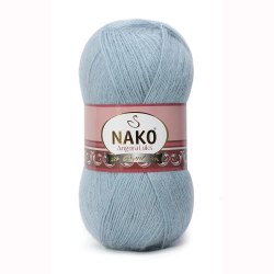 Nako Angora Luks цвет 12408 Nako 5% мохер, 15 % шерсть, 80% премиум акрил, длина в мотке 550 м.