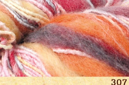 Fibra Natura Bamboo Bloom Hand Paints цвет 307 Fibra Natura 48% бамбук, 44% шерсть, 8% акрил, длина в мотке 140 м.