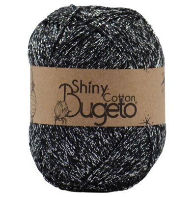 Bugeto Shiny Cotton цвет 105-S черный Bugeto 85% хлопок, 15 люрекс, длина в мотке 230-250м.