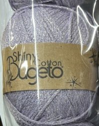 Bugeto Shiny Cotton цвет 404-Р светлая сирень Bugeto 85% хлопок, 15 люрекс, длина в мотке 230-250м.