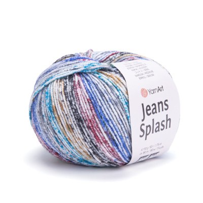 Yarn Art Jeans Splash цвет 942 Yarn Art 55% хлопок, 45% акрил, длина в мотке 160 м.