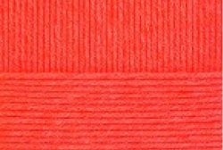 Австралийский меринос, цвет 58 коралл ООО Пехорский текстиль 95% мериносовая шерсть, 5% акрил, длина в мотке 400м.