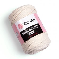 YarnArt Macrame Cord 3mm цвет 752 Yarn Art 60% хлопок, 40% вискоза и полиэстер, длина в мотке 85 м.