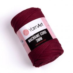 YarnArt Macrame Cord 3mm цвет 781 Yarn Art 60% хлопок, 40% вискоза и полиэстер, длина в мотке 85 м.