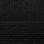 Мериносовая, цвет 02 черный ООО Пехорский текстиль 50% шерсть мериноса, 50% акрил, длина 200м в мотке