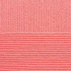 Детская новинка, цвет 351 светлый корал ООО Пехорский текстиль 100% высокообъемный акрил, длина 200м в мотке