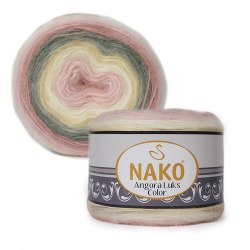 Nako Angora Luks Color цвет 81904 Nako 5% мохер, 15 % шерсть, 80% премиум акрил, длина в мотке 810 м.