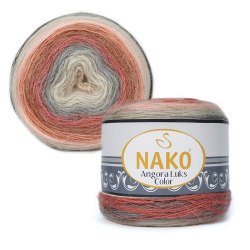 Nako Angora Luks Color цвет 81913 Nako 5% мохер, 15 % шерсть, 80% премиум акрил, длина в мотке 810 м.