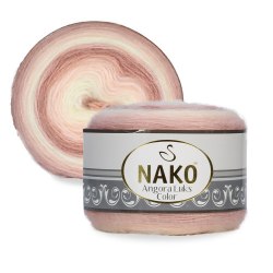 Nako Angora Luks Color цвет 82358 Nako 5% мохер, 15 % шерсть, 80% премиум акрил, длина в мотке 810 м.