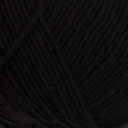 Перспективная, цвет 02 черный ООО Пехорский текстиль 50% шерсть мериноса, 50% высокообъемный акрил, длина 270м в мотке