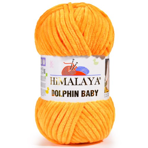 Himalaya Dolphin Baby Chenille Yarn, Orange - 80355