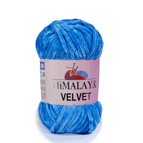 Himalaya Velvet цвет 90027 ярко голубой Himalaya 100% микрополиэстер, длина 120 м в мотке