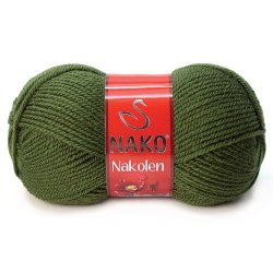 Nako Nakolen цвет 1902 хаки Nako 49% шерсть, 51% премиум акрил, длина в мотке 210 м.