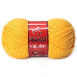 Nako Nakolen цвет 3052 желтый Nako 49% шерсть, 51% премиум акрил, длина в мотке 210 м.