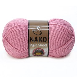 Nako Pure Wool цвет 275 пудра Nako 100% шерсть, моток 100 гр, длина в мотке 200 м.