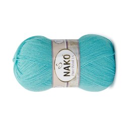 Nako Pure Wool 3,5 цвет 10705 голубой Nako 100% шерсть, моток 100 гр, длина в мотке 350 м.