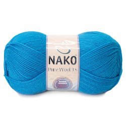 Nako Pure Wool 3,5 цвет 2815 синий Nako 100% шерсть, моток 100 гр, длина в мотке 350 м.
