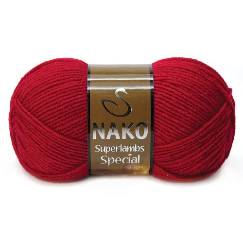 Nako Superlambs Special цвет 4426 красный Nako 49% шерсть, 51% акрил, длина в мотке 200 м.