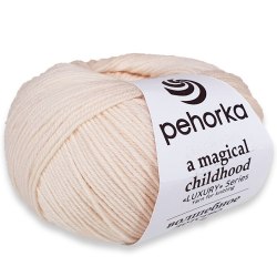 Волшебное детство цвет 442 натуральный ООО Пехорский текстиль 100% мериносовая шерсть, моток 50 гр. длина в мотке 220 м.