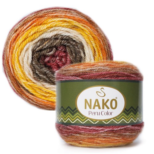 Nako Peru Color цвет 32188 Nako 25% альпака, 25% шерсть, 50% акрил, длина в мотке 310 м.