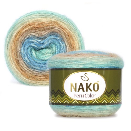 Nako Peru Color цвет 32416 Nako 25% альпака, 25% шерсть, 50% акрил, длина в мотке 310 м.