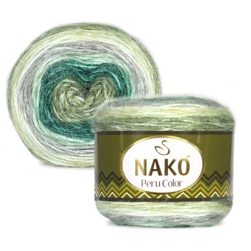 Nako Peru Color цвет 32418 Nako 25% альпака, 25% шерсть, 50% акрил, длина в мотке 310 м.