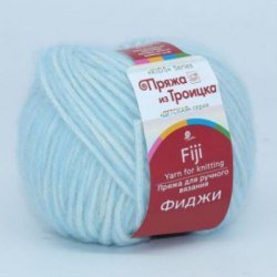 Фиджи, цвет 60 светло голубой Троицкая камвольная фабрика 20% мериносовая шерсть, 60% хлопок, 20% акрил, длина 95 м в мотке