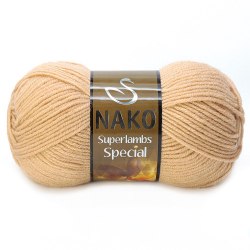 Nako Superlambs Special цвет 1670 грибной Nako 49% шерсть, 51% акрил, длина в мотке 200 м.
