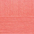 Народная, цвет 351 корал ООО Пехорский текстиль 30% шерсть, 70% акрил высокообъемный, длина 220м в мотке