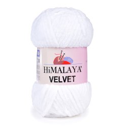 Himalaya Velvet цвет 90001 белый Himalaya 100% микрополиэстер, длина 120 м в мотке