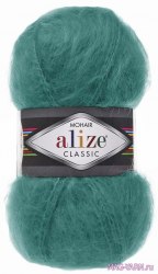 Alize Mohair Classik, цвет 507 античный зеленый Alize 25% мохер, 24% шерсть, 51% акрил, длина в мотке 200 м.