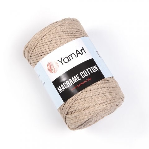 Yarn Art Macrame Cotton цвет 753 молочно бежевый Yarn Art 80% хлопок, 20% полиэстер, длина в мотке 225 м.