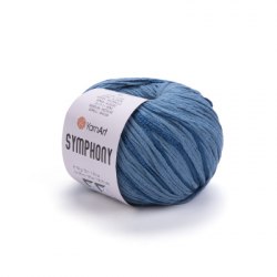 Yarn Art Symphony цвет 2109 синий Yarn Art 80% хлопок, 20% вискоза,моток 50 гр. длина в мотке 125 м.