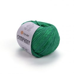 Yarn Art Symphony цвет 2111 зеленый Yarn Art 80% хлопок, 20% вискоза,моток 50 гр. длина в мотке 125 м.