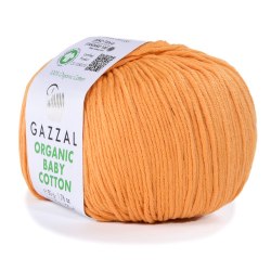 Gazzal Organic Baby Cotton цвет 418 оранжевый Gazzal 100% органический хлопок, длина 115 м в мотке
