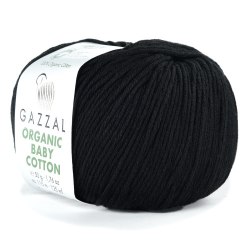 Gazzal Organic Baby Cotton цвет 430 черный Gazzal 100% органический хлопок, длина 115 м в мотке
