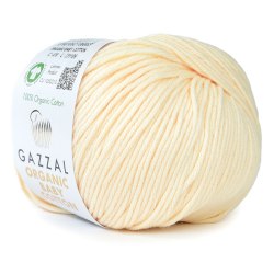 Gazzal Organic Baby Cotton цвет 439 молочный Gazzal 100% органический хлопок, длина 115 м в мотке