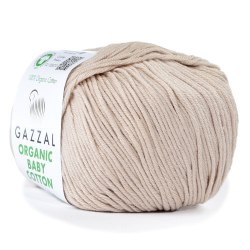 Gazzal Organic Baby Cotton цвет 444 суровый Gazzal 100% органический хлопок, длина 115 м в мотке