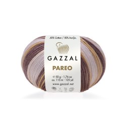 Пряжа Gazzal Pareo цвет 10425 Gazzal 50% хлопок, 50% акрил. Моток 50 гр. 115 м.
