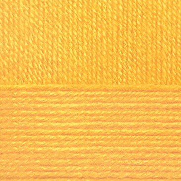 Детская новинка, цвет 12 желтый ООО Пехорский текстиль 100% высокообъемный акрил, длина 200м в мотке
