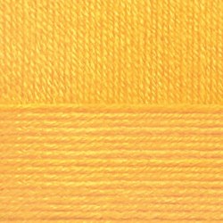 Детская новинка, цвет 12 желтый ООО Пехорский текстиль 100% высокообъемный акрил, длина 200м в мотке