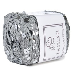 La Filati Royal Paillettes цвет 104 Nako 55% хлопок, 45% пайетки, моток 50 г., длина в мотке 120 м.