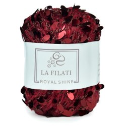 La Filati Royal Shine цвет 012 Nako 50.7% пайетки, 5,5% хлопок, 27,4% полиэстер, 12% акрил, 0,9% шерсть, 2,7% нейлон, 0,8% спандексмоток 50 г., длина в мотке 70 м.