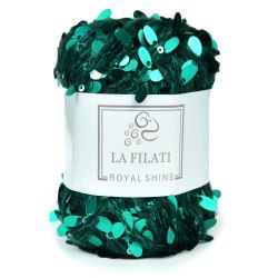 La Filati Royal Shine цвет 015 Nako 50.7% пайетки, 5,5% хлопок, 27,4% полиэстер, 12% акрил, 0,9% шерсть, 2,7% нейлон, 0,8% спандексмоток 50 г., длина в мотке 70 м.