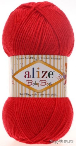 Alize Baby Best цвет 56 красный Alize 10% бамбук, 90% акрил антипилинг, длина в мотке 240м.