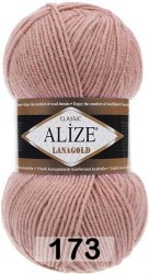 Alize Lanagold Fine, цвет 173 вялая роза Alize 49% шерсть, 51% акрил, длина в мотке 390 м.