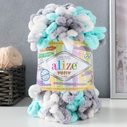 Alize Puffy Color цвет 6408 Alize 100% микрополиэстер, длина 9,2 м в мотке