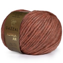 Пряжа Gazzal Alpaca Air цвет 97 коричневый Gazzal 58% беби альпака, 14% суперваш шерсть мериноса, 28% полиамид. Моток 50 гр. 150 м.