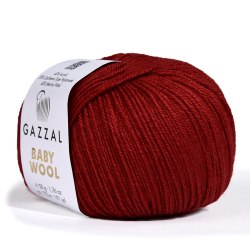 Пряжа Gazzal Baby Wool цвет 816 ягодный Gazzal 40% меринос, 20% кашемир, 40% акрил. Моток 50 гр. 175 м.