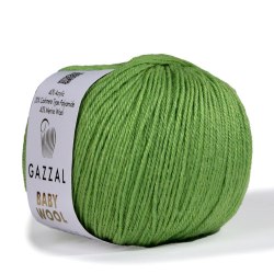 Пряжа Gazzal Baby Wool цвет 838 горошек Gazzal 40% меринос, 20% кашемир, 40% акрил. Моток 50 гр. 175 м.